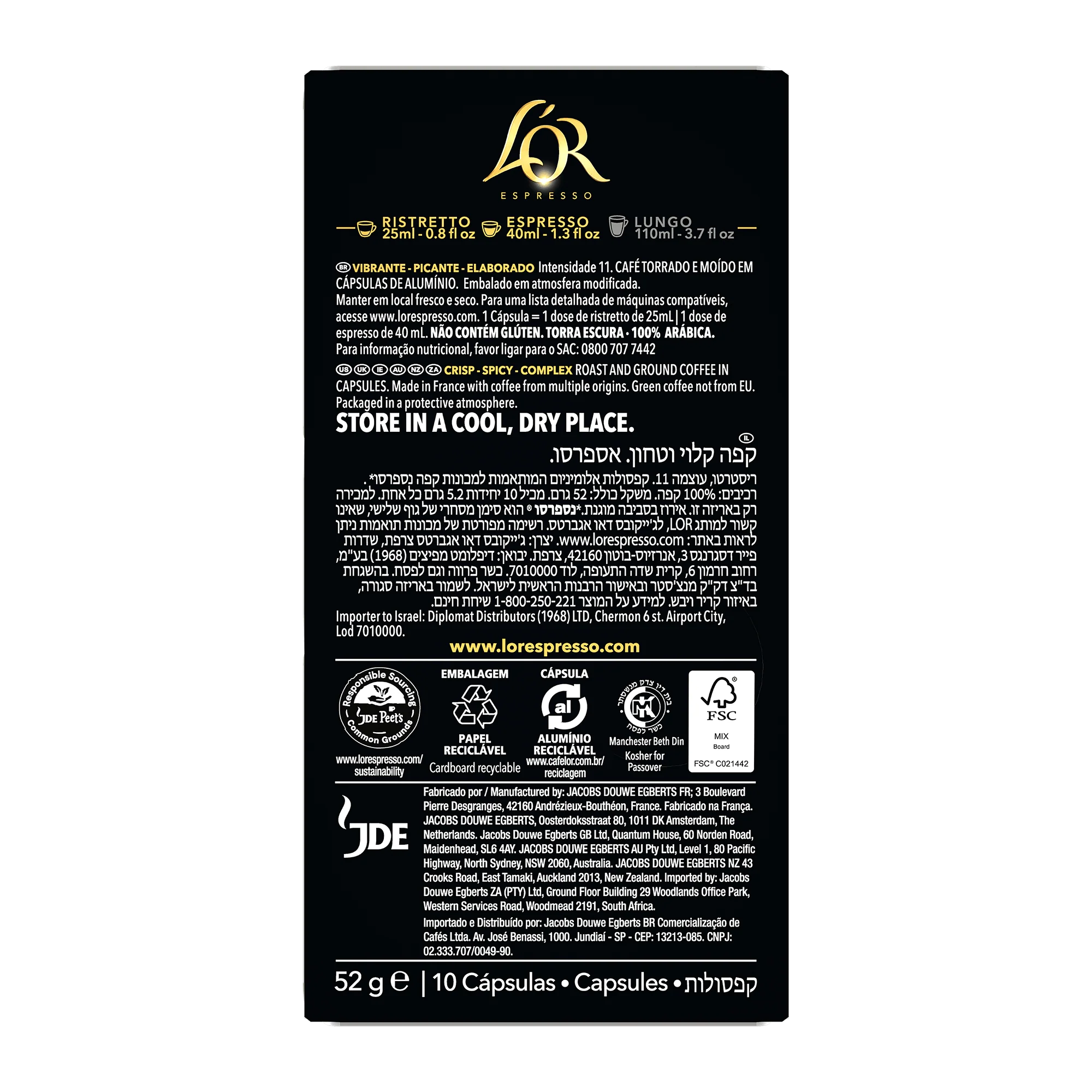 L'OR Ristretto Decaffeinato Espresso Capsules - Image 7